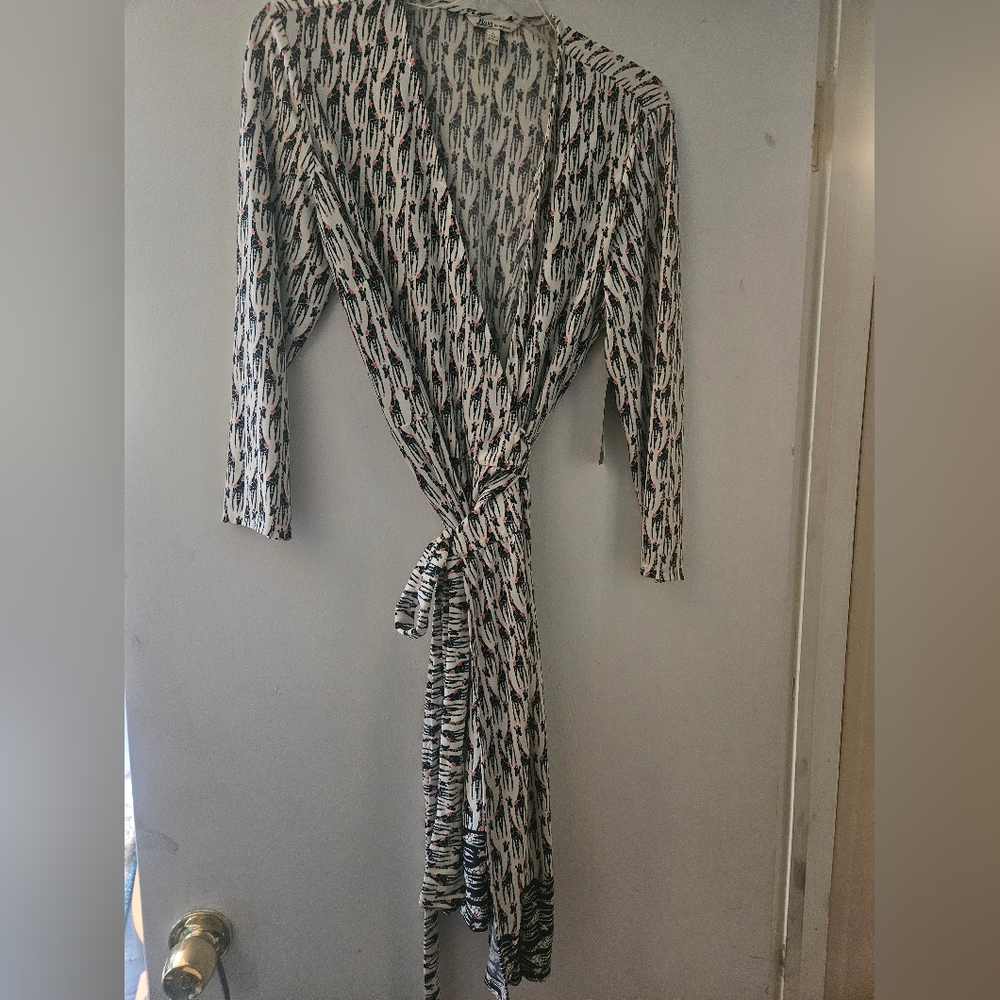 Patterned Wrap Dress